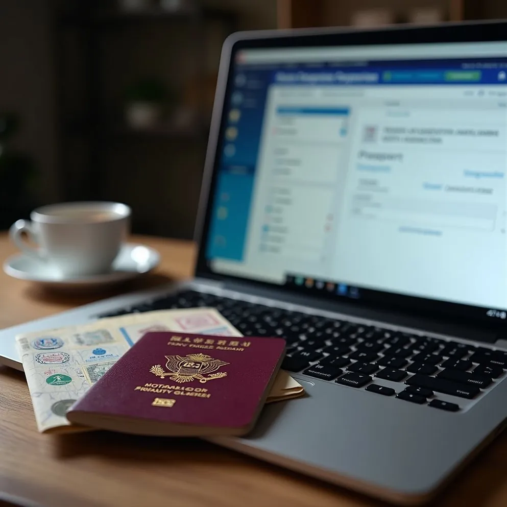 Экран портала e-visa Вьетнама с анкетой и статусом заявки