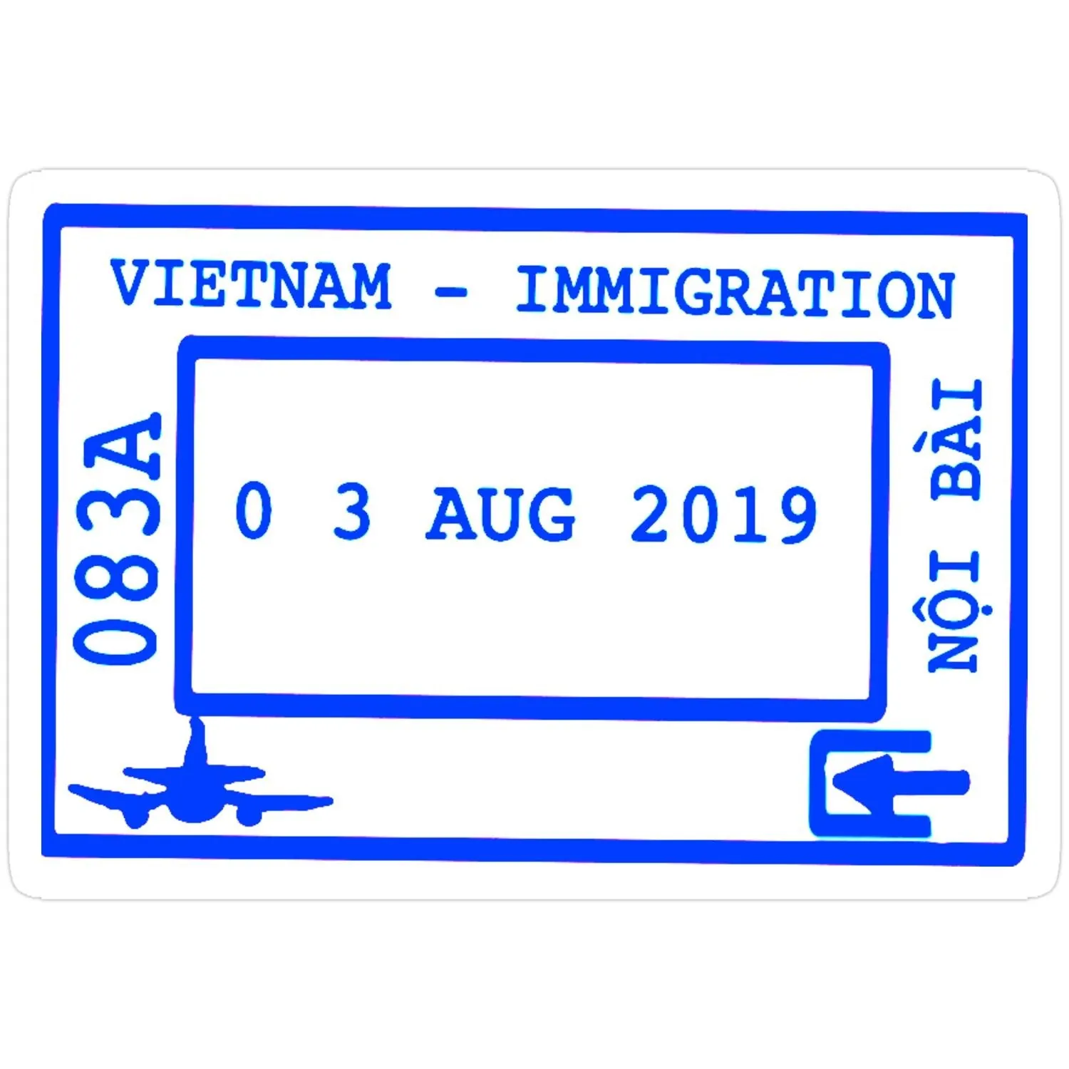 Штамп Vietnam Immigration аэропорта Ной Бай с датой въезда