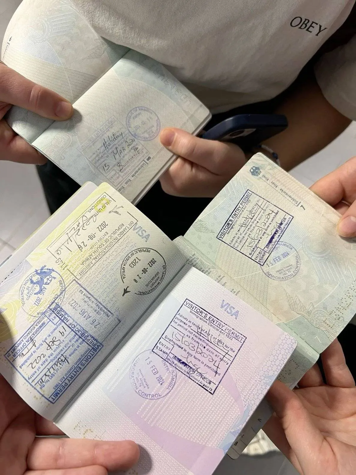 Паспорт с визовыми штампами