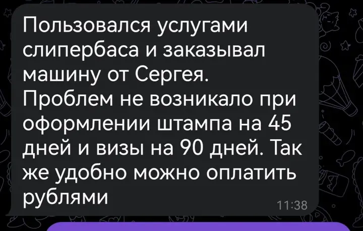 Скриншот переписки: отзыв клиента Me VN о визаране во Вьетнам